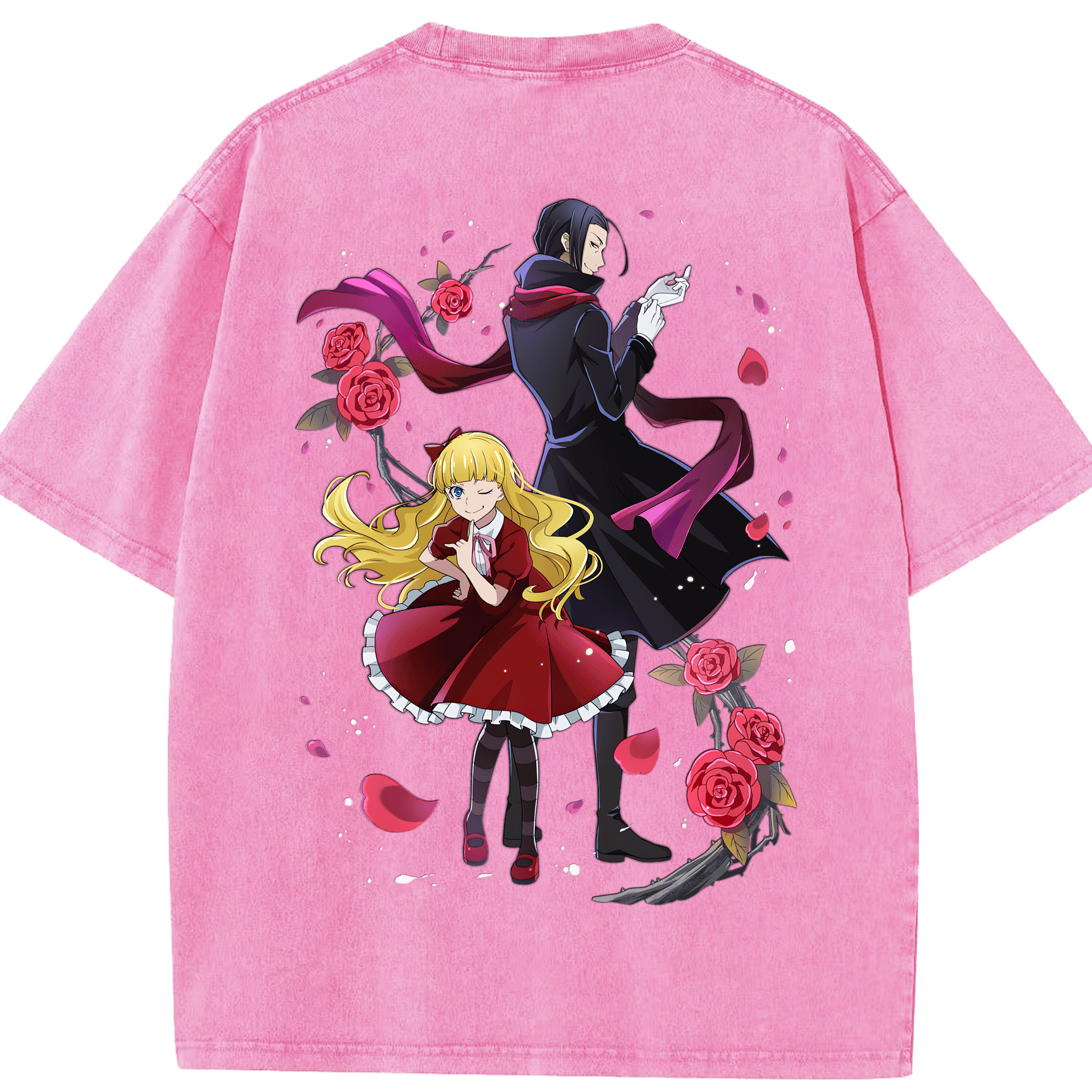 （画像用） 文豪ストレイドッグス Bungo Stray Dogs 綿100% ヴィンテージ風 半袖Tシャツ（背面プリント）